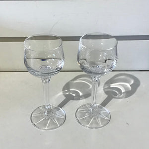 Pair of Bohemia Crystal Sherry Glasses