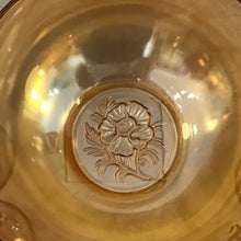 Load image into Gallery viewer, Vintage Jeanette Marigold Glass Egg Nog Punch Bowl Set