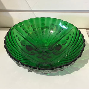 Vintage Anchor Hocking Green Glass Bowls