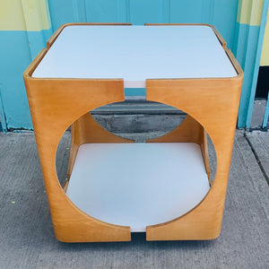 Space Age Side Table Bar Cart