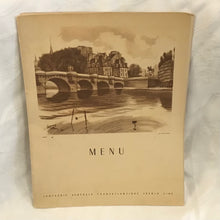 Load image into Gallery viewer, 1951 Ile De France Paquebot Menus