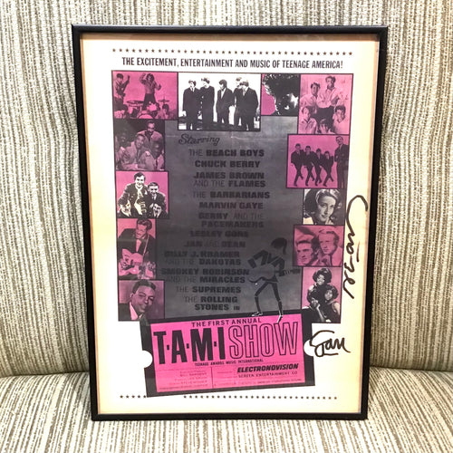 Autographed T.A.M.I Show poster