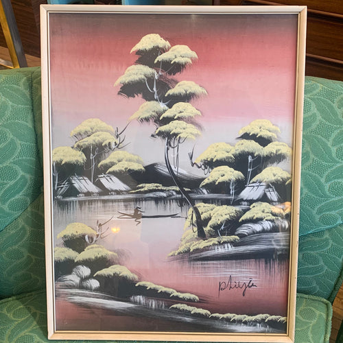 Vintage Vietnamese Silk Painting