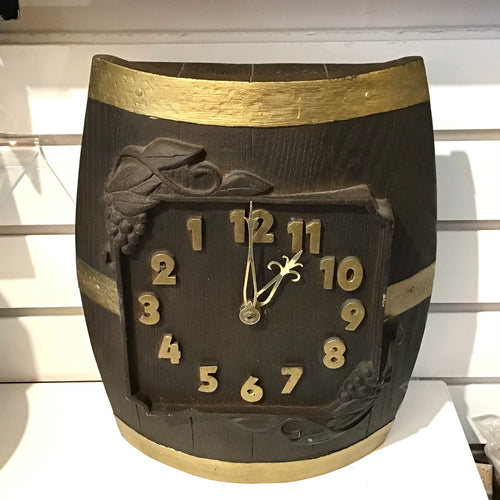 Novelty “Backwards” Barrel Clock