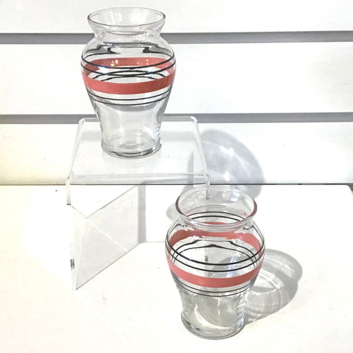 Vintage Striped Glass Vases