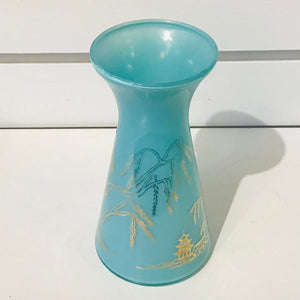 Vintage Turquoise Glass Vase