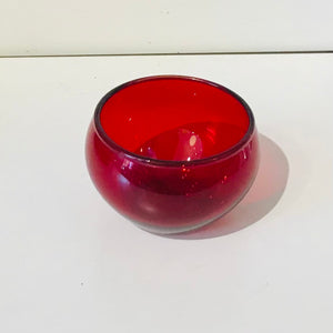 Small Red Glass Bowl
