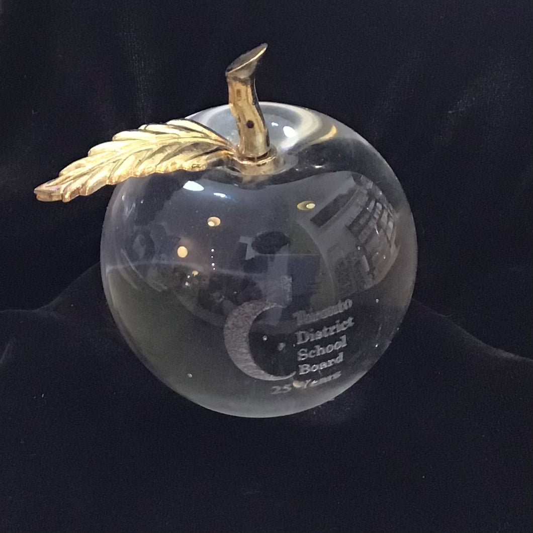 Toronto District School Board 25 Years Commemorative Apple Paperweight