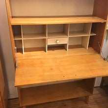 Load image into Gallery viewer, 1950s Blondewood Bookshelf Cabinet and Secretary Cabinet