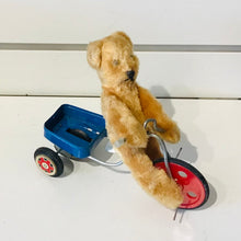 Load image into Gallery viewer, Vintage Mohair Teddy Bear Pull Toy
