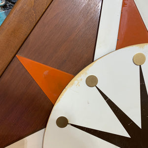 Vintage Starburst Wall Clock