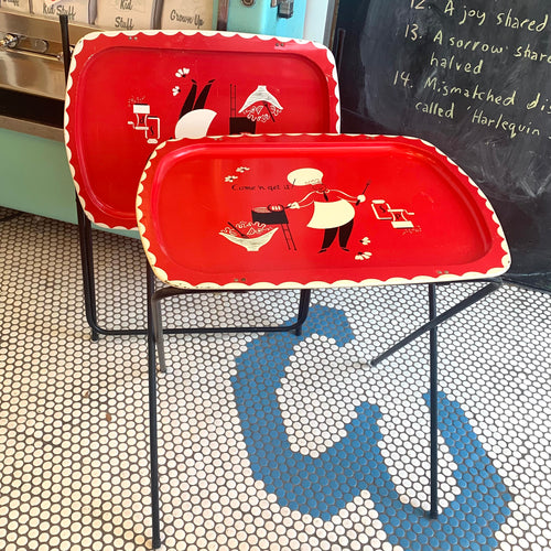 Marcelline Stoyke BBQ Theme TV Tray Tables