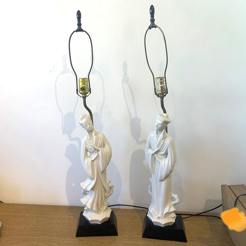 Pair of Classic Asian Figural Lamps