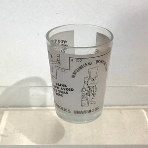 Vintage Canadian Drinking Game Novelty Shotglass