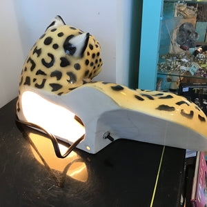 1956 Leland Claes Ceramic Leopard TV Lamp