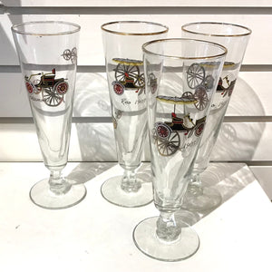 Antique Automobile Cocktail Glasses
