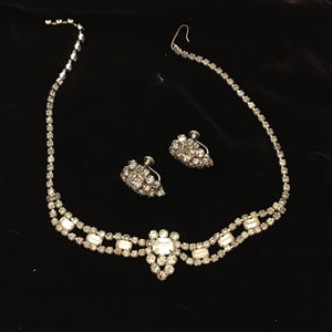 Rhinestone Earrings & Necklace Sets