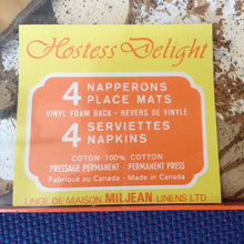 Load image into Gallery viewer, Deadstock Hostess Delight Placemat &amp; Napkin Set