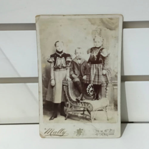 Antique Cabinet Card of Victorian Children