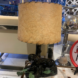 Kitschy Fifties Ceramic Panther Lamp