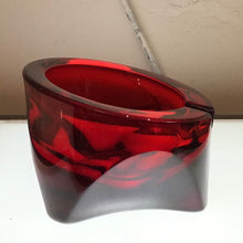 Load image into Gallery viewer, Vintage Ruby Red Viking Glass Ashtray