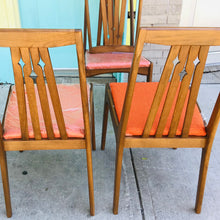 Load image into Gallery viewer, Set of Four 1960s Walnut Dining Chairs