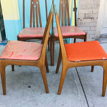 Load image into Gallery viewer, Set of Four 1960s Walnut Dining Chairs
