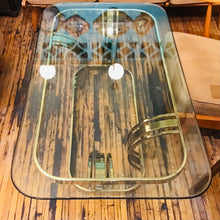 Load image into Gallery viewer, 1980s Brass &amp; Glass Coffee Table