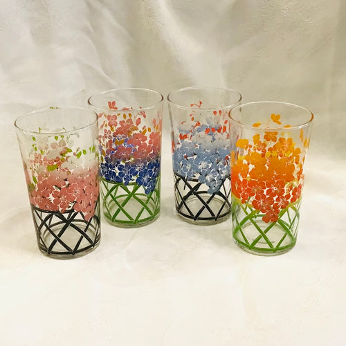 Set of 4 Flower Basket Tumblers