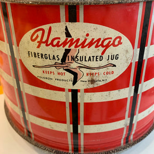 Vintage 1950s Flamingo Fiberglass Insulated Cooler Jug