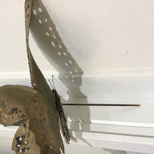 1970s Torch Cut Brass Butterfly