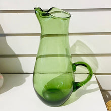 Load image into Gallery viewer, Green Glass Pitcher