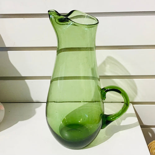 Green Glass Pitcher
