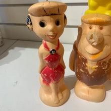 Load image into Gallery viewer, 1961 Flintstones Pitch ‘n Bowl Blow Mold Set