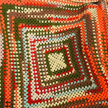 Load image into Gallery viewer, Vintage Granny Square Crochet Afghan