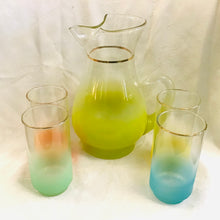 Load image into Gallery viewer, 1960s Blendo Pitcher &amp; Glasses