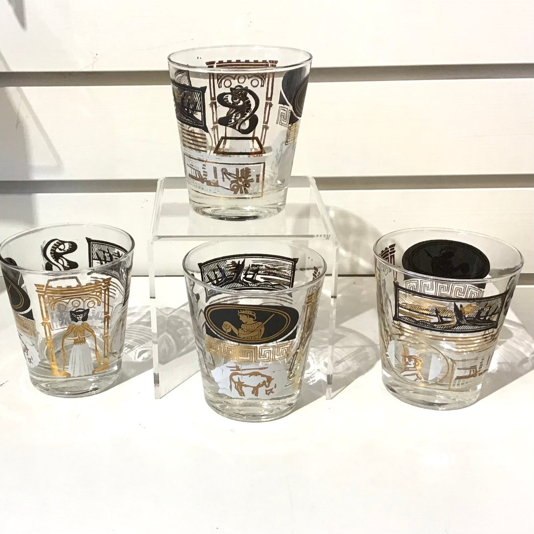 Set of 4 Vintage Rocks Glasses
