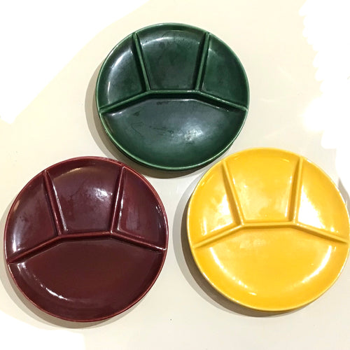 Set of 6 Ceramic Fondue Plates