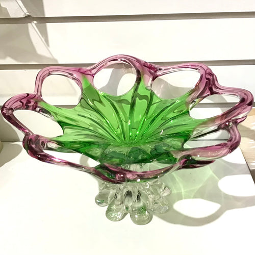 Arte Murano Glass Compote Bowl