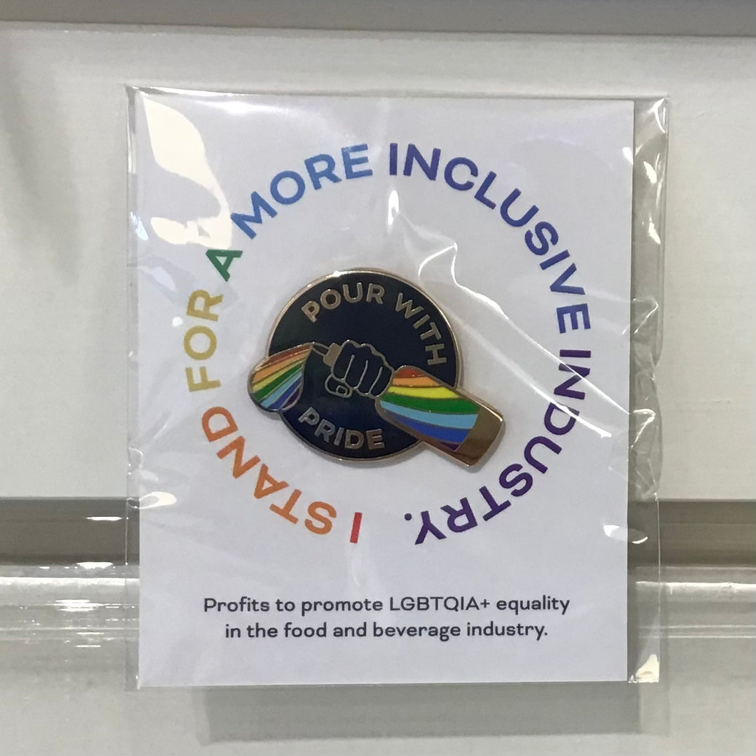 Pour with Pride Cocktail Pin