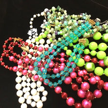 Load image into Gallery viewer, Vintage Multi-strand Beaded Necklaces