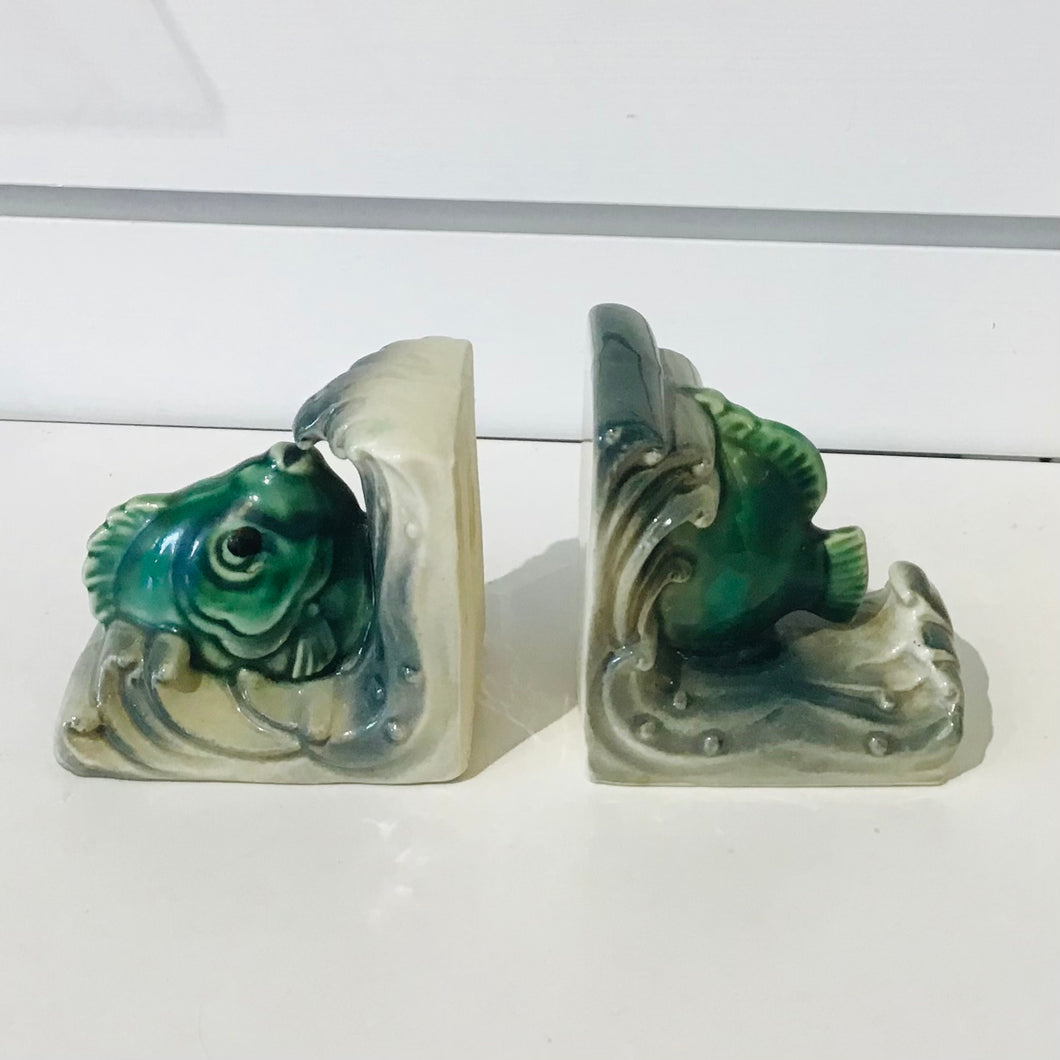 Vintage Tropical Fish Bookends