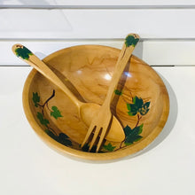 Load image into Gallery viewer, Vintage Wooden Salad Bowl Set