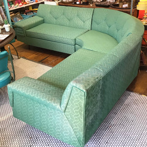 1950s Nylon Frieze Upholstered 3 Piece Sectional Sofa