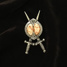 Load image into Gallery viewer, Celtic Sword &amp; Shield Brooch