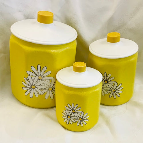 1970s Kromex Daisy Canisters