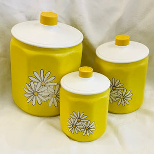 1970s Kromex Daisy Canisters
