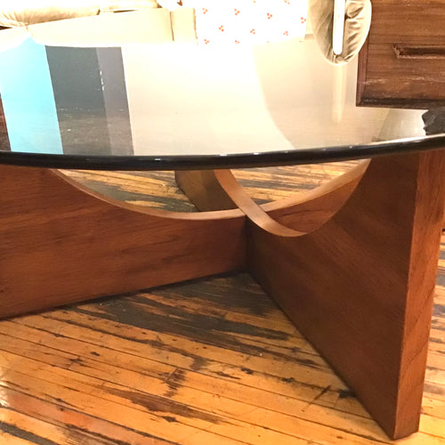 1970s Teak & Glass Coffee Table