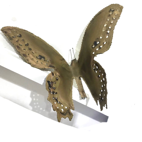 1970s Torch Cut Brass Butterfly