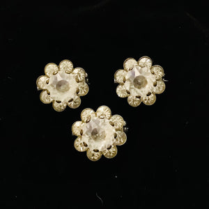 Vintage Rhinestone Scatter Brooch Set